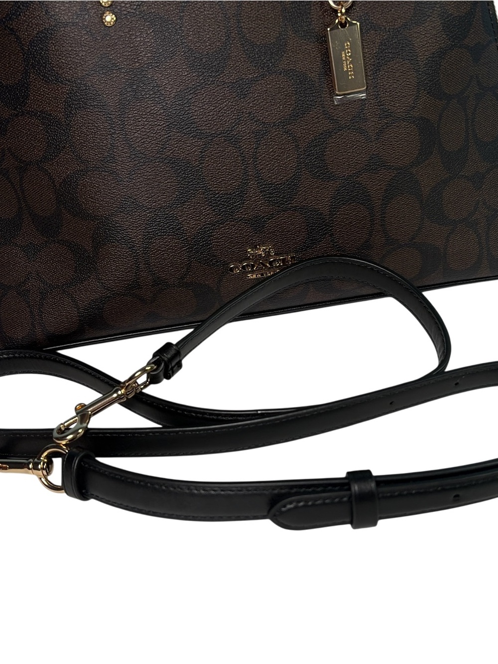 COACH 2558 KATY SATCHEL IN SIGNATURE BROWN/BLACK - Picture 9 of 10